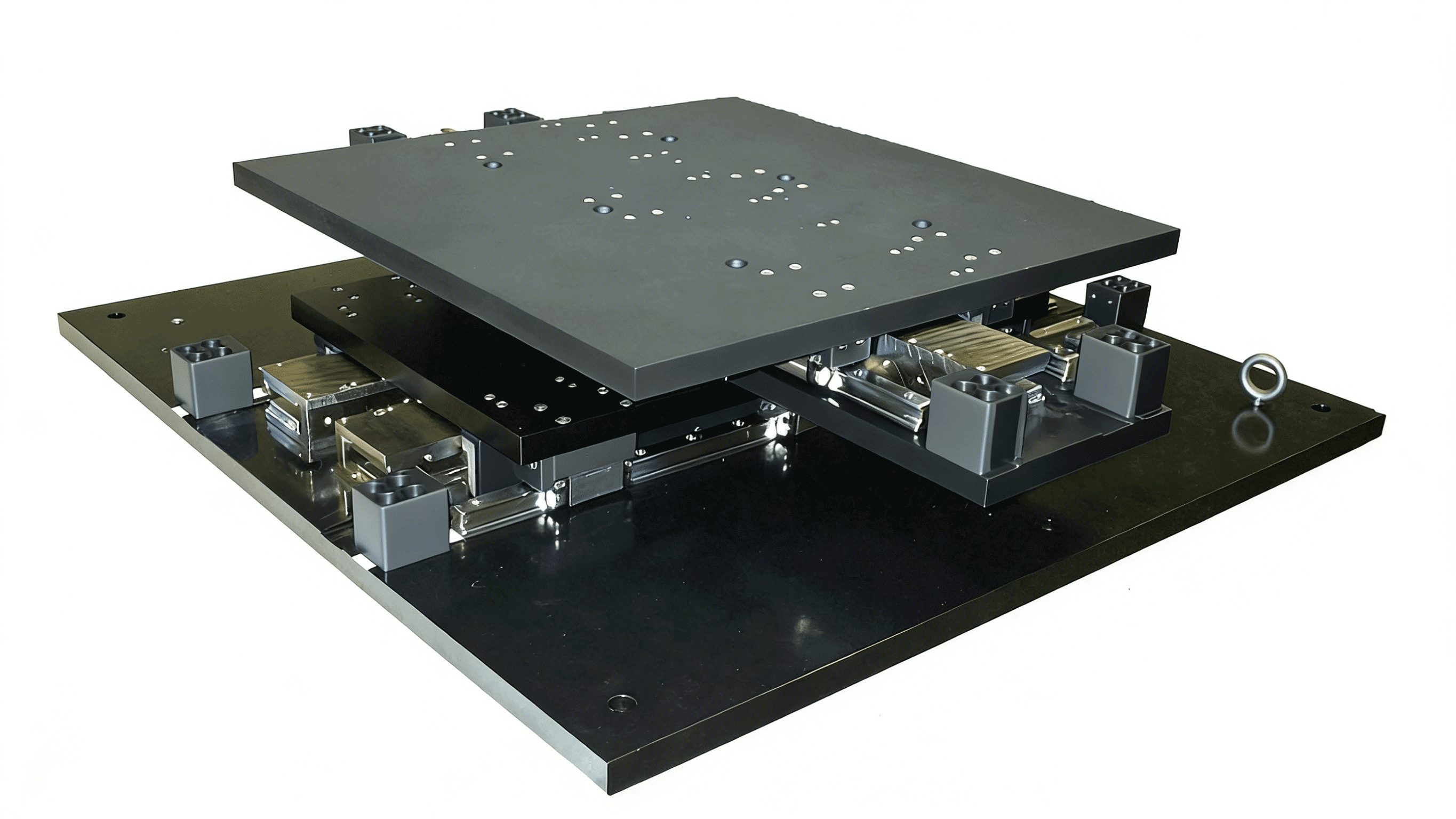 Two-DOF XY Linear Motor Platform Construction — experimental setup photo