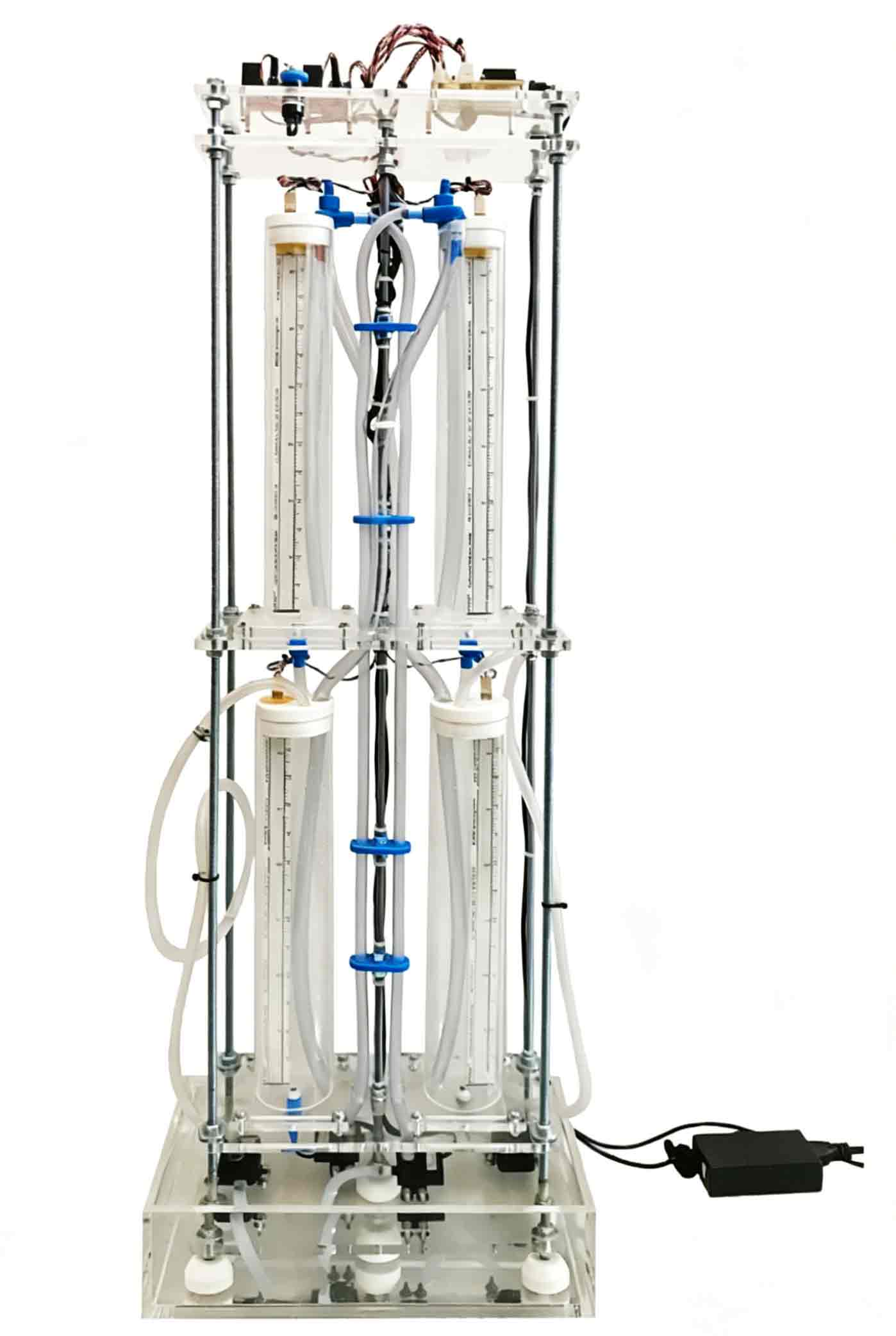 Multi-Tank Liquid Level Closed-Loop Control — experimental setup photo