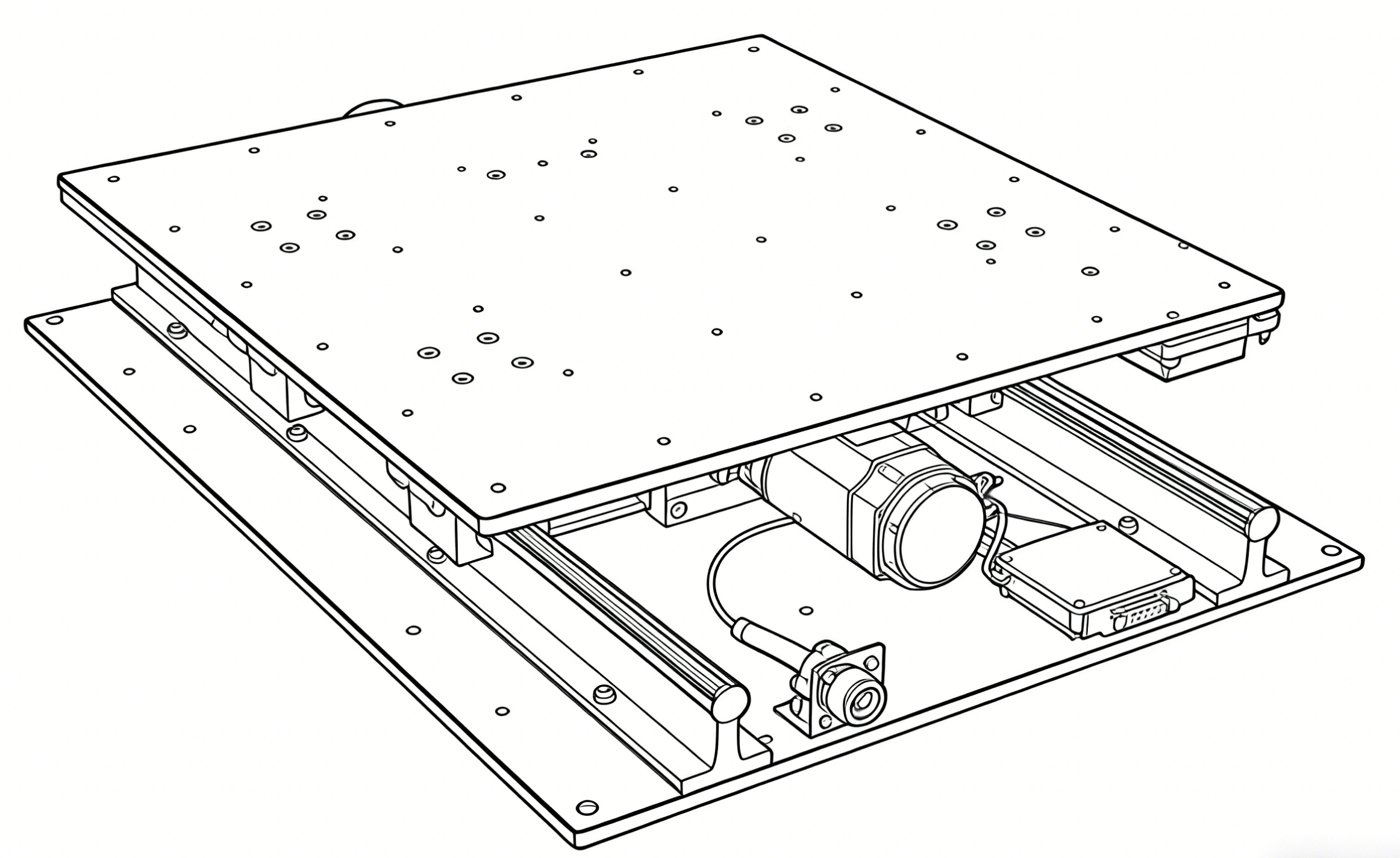 Precise Linear Motion Control Using Kollmorgen AKM24F Brushless Motor — experimental setup photo